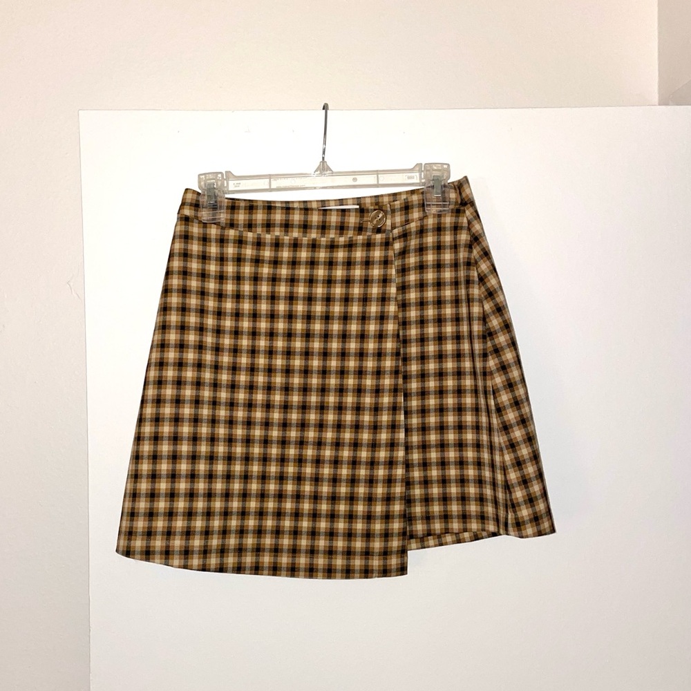 Yellow plaid skirt